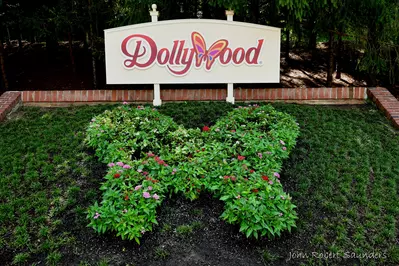 Dollywood sign with butterfly