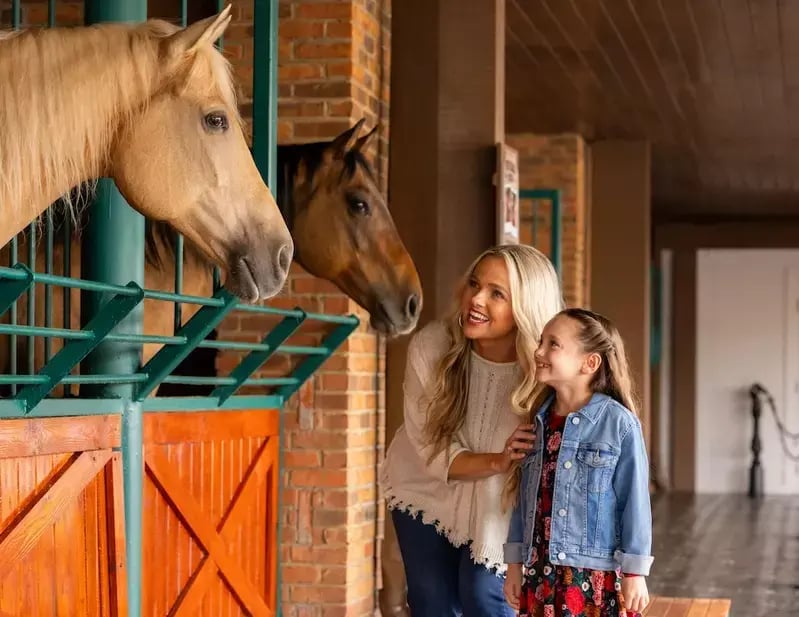 mother and daughter at the Horse Walk