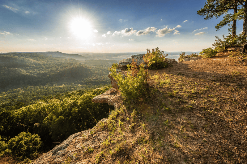 a mountain peak in the Ozarks