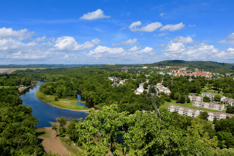 aerial view of Table Rock Lake