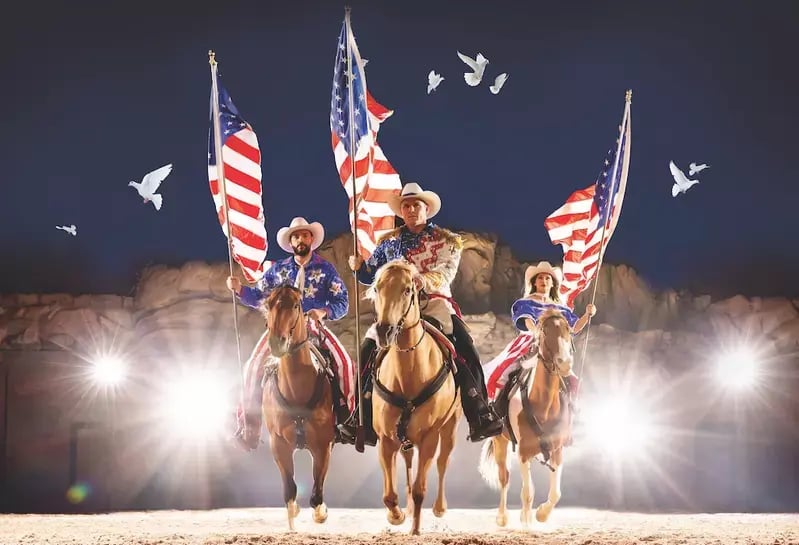 riders during the grand finale at Dolly Parton's Stampede
