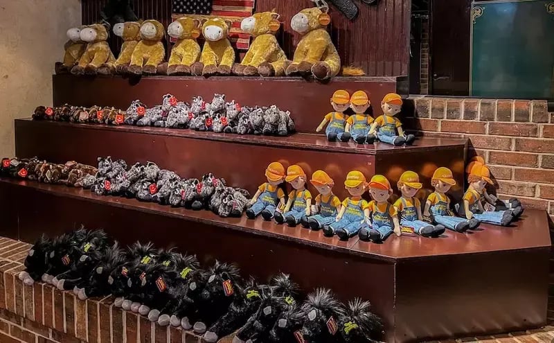 plush horses and skeeter at Dolly Parton's Stampede