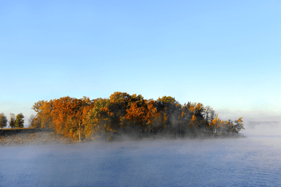 table rock lake in the fall
