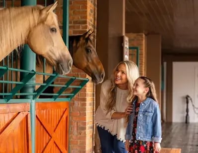mother and daughter at the Horse Walk
