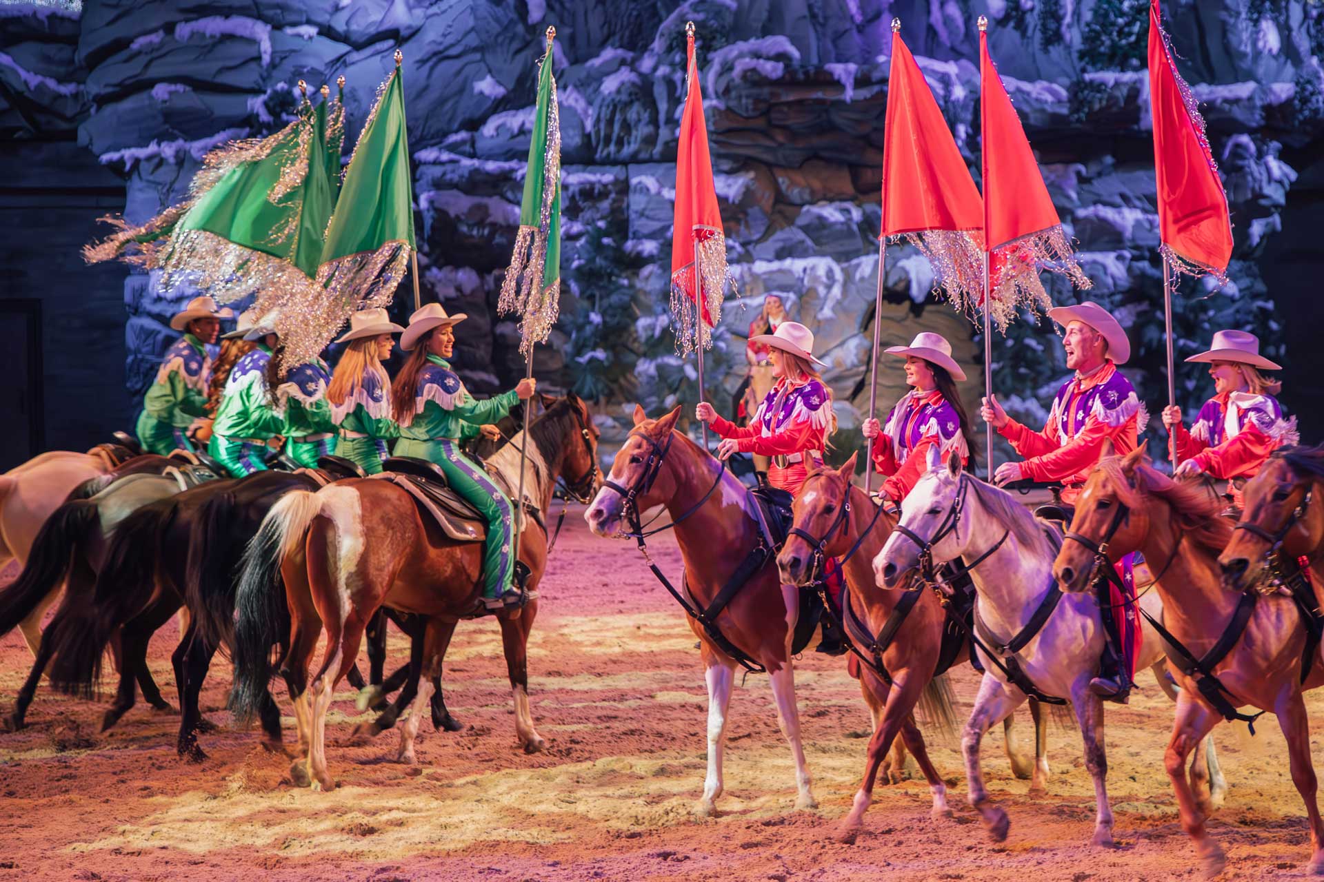 Green and Red riders face off