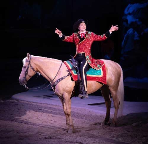 Our Christmas emcee on his horse
