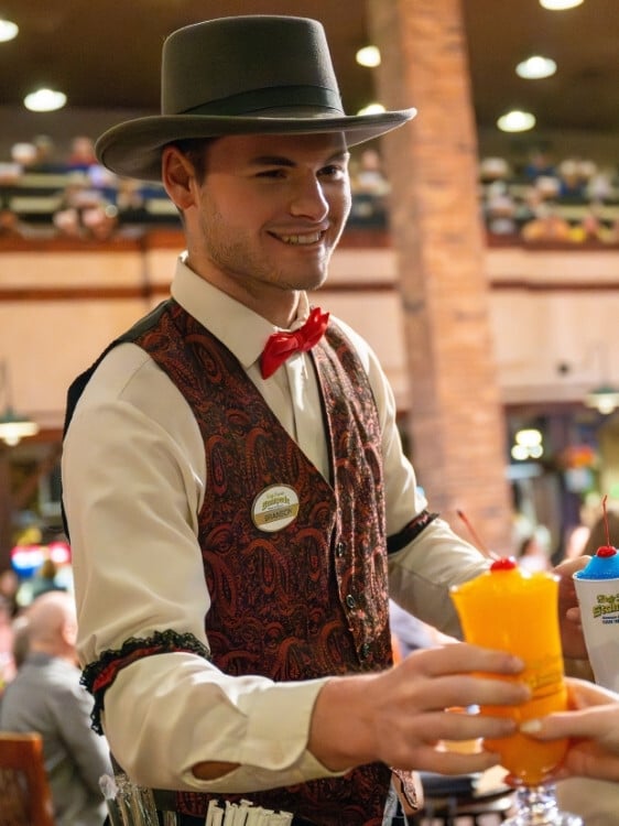 Stampede preshow in the saloon