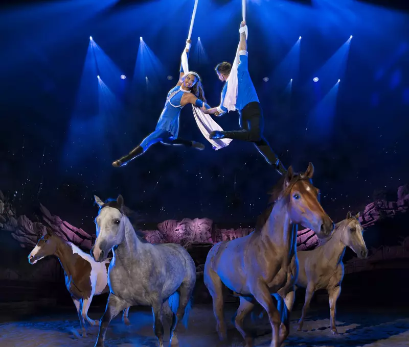 new aerial performers at Dolly Parton’s Stampede