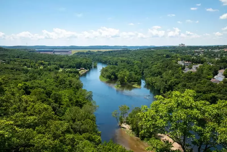 Table Rock Lake and surrounding area in Branson Missouri