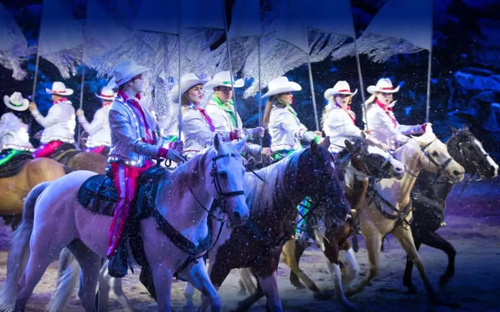 performers during Christmas show at Dolly Parton’s Stampede