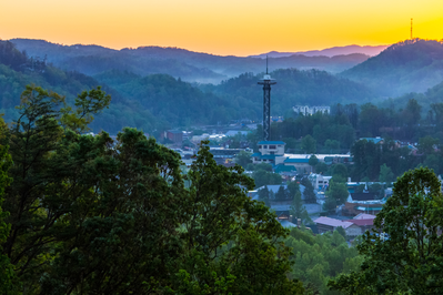 Gatlinburg view during sunrise