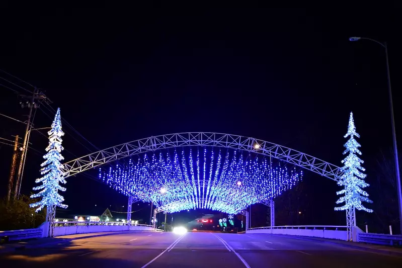 Winterfest lights in Pigeon Forge