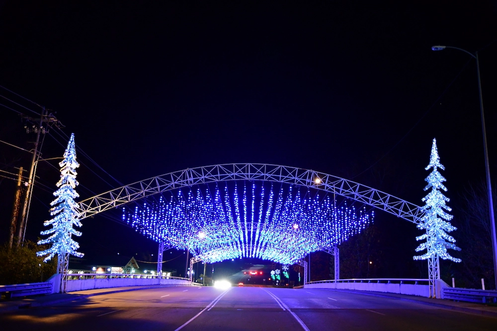 Winterfest lights in Pigeon Forge