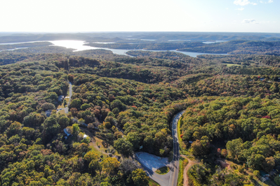 aerial view of the ozark mountains