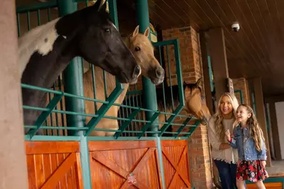 Mother and daughter at the Horse Walk